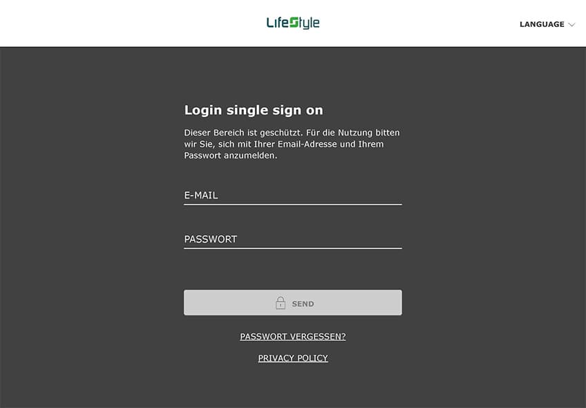 Self Service Portal Login  - single sign on