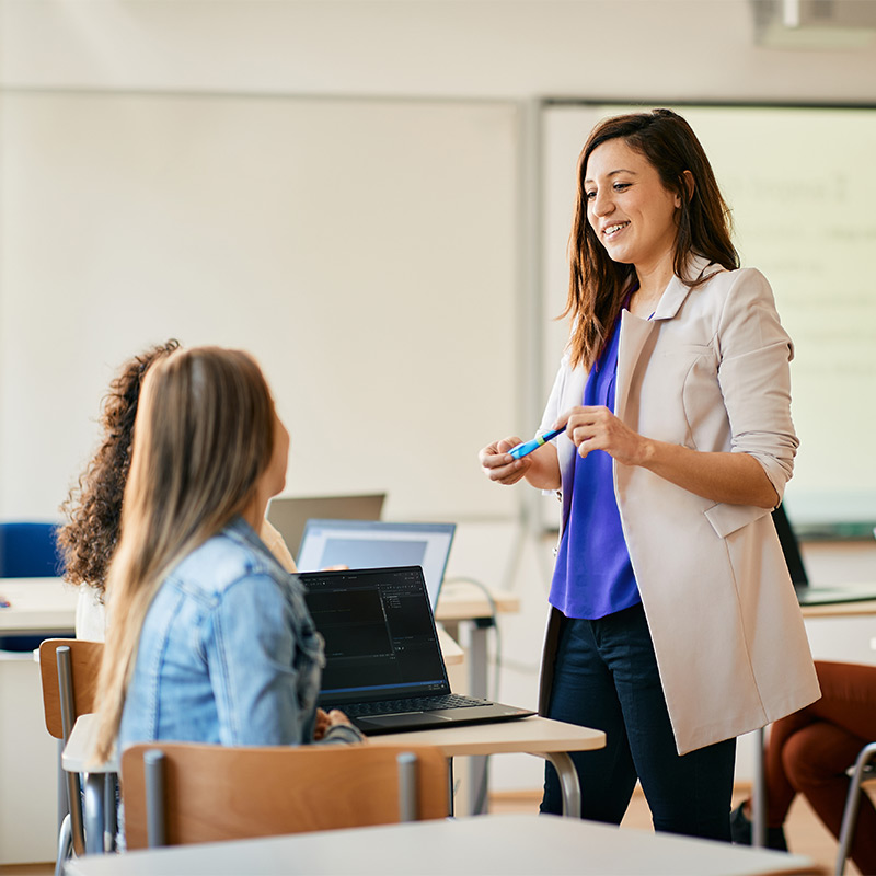Projekt: Berlitz Teaserbild - Frau unterrichtet