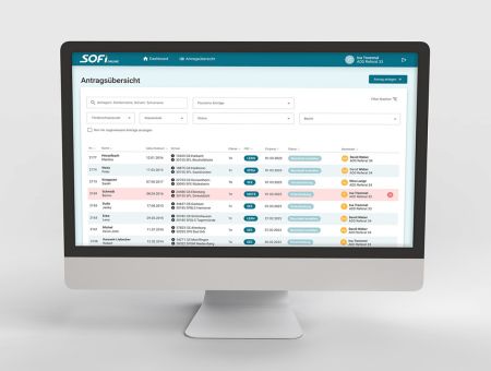 Onlineportal Sofi Screen 1