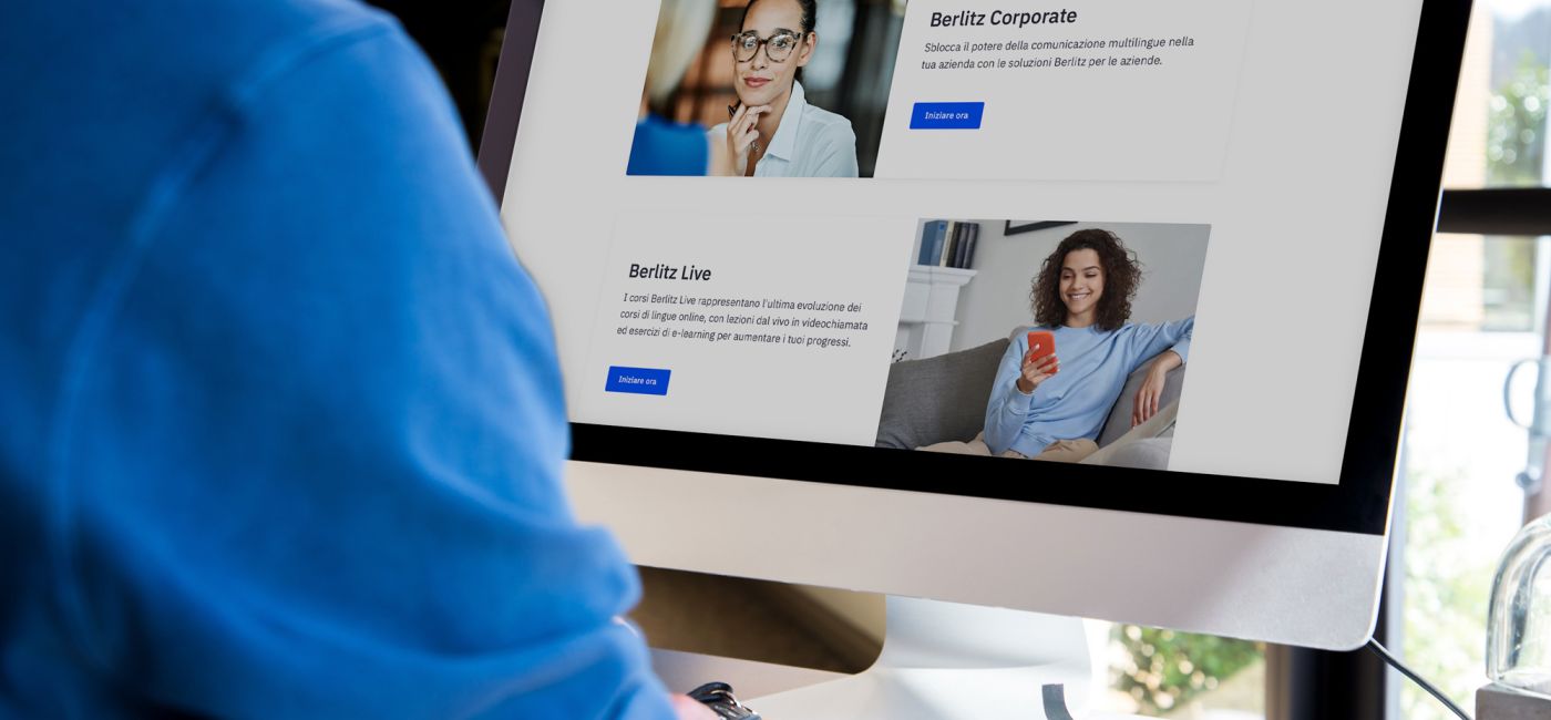 Projekt: Berlitz Bild – Webseite Mockup