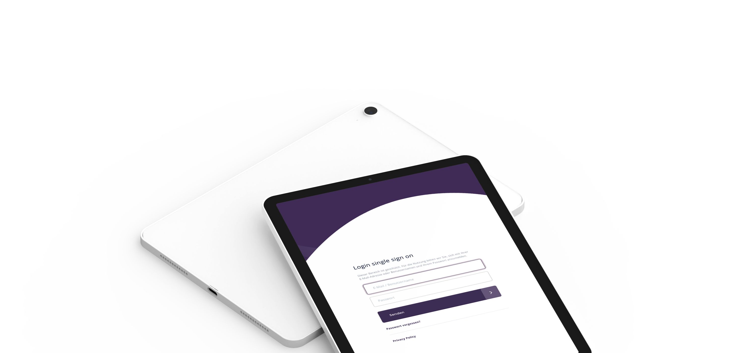 IAM-System Login auf einem Tablet